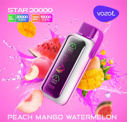 Vozol STAR 20000 - Peach Mango Watermelon (5% nic)