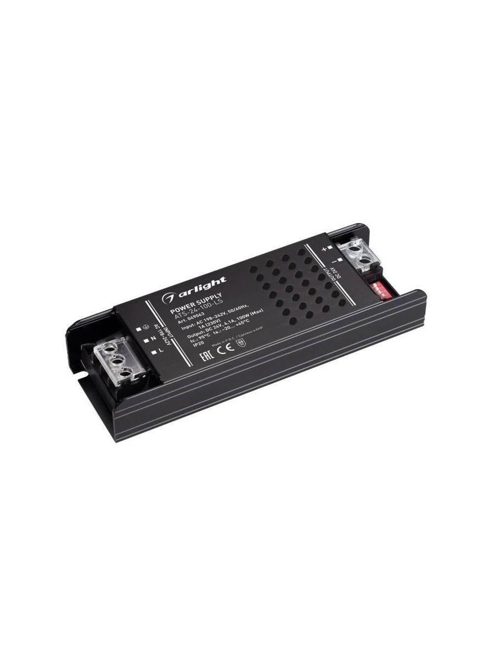 Блок питания ATS-24-100-LS (24В 4.1А 100Вт) IP20 сетка Arlight 049063