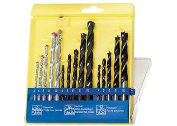 Набор сверл по бетону, металлу, дереву (15 шт; 4-10 мм) SPARTA 725085