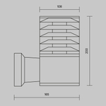 Уличный настенный светильник Outdoor O576WL-01B