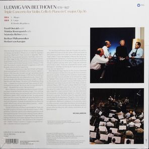 David Oistrakh, Mstislav Rostropovich, Sviatoslav Richter, Herbert von Karajan, Berliner Philharmoniker / Beethoven: Triple Concerto (LP)