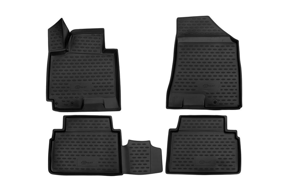 Коврики Optimum, 3D в салон KIA Sportage, 2010-2016, 4 шт. (повышенная износостойкость, полиуретан, чёрные) Format.FORMAT.3D.25.33.210
