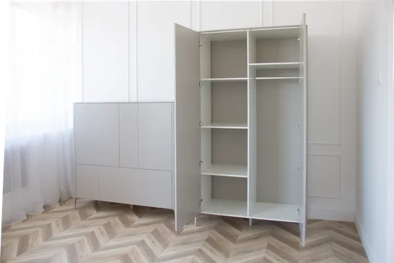 Шкаф Type 2-х створчатый 210х120 см (серо-бежевый)