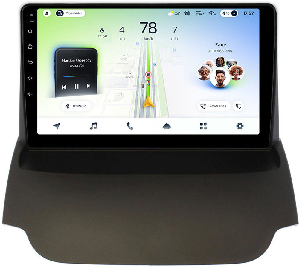 Магнитола для Ford EcoSport 2014-2017 - Teyes CC4L монитор 9" IPS на Android 14, Snapdragon 662, CarPlay, 4G SIM-слот