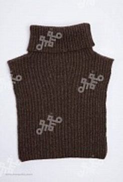 Воротник из 100% монгольской шерсти (Шоколадный)