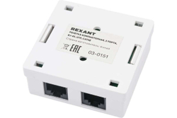 Компьютерная розетка REXANT -2RJ-45 CAT5e 03-0151