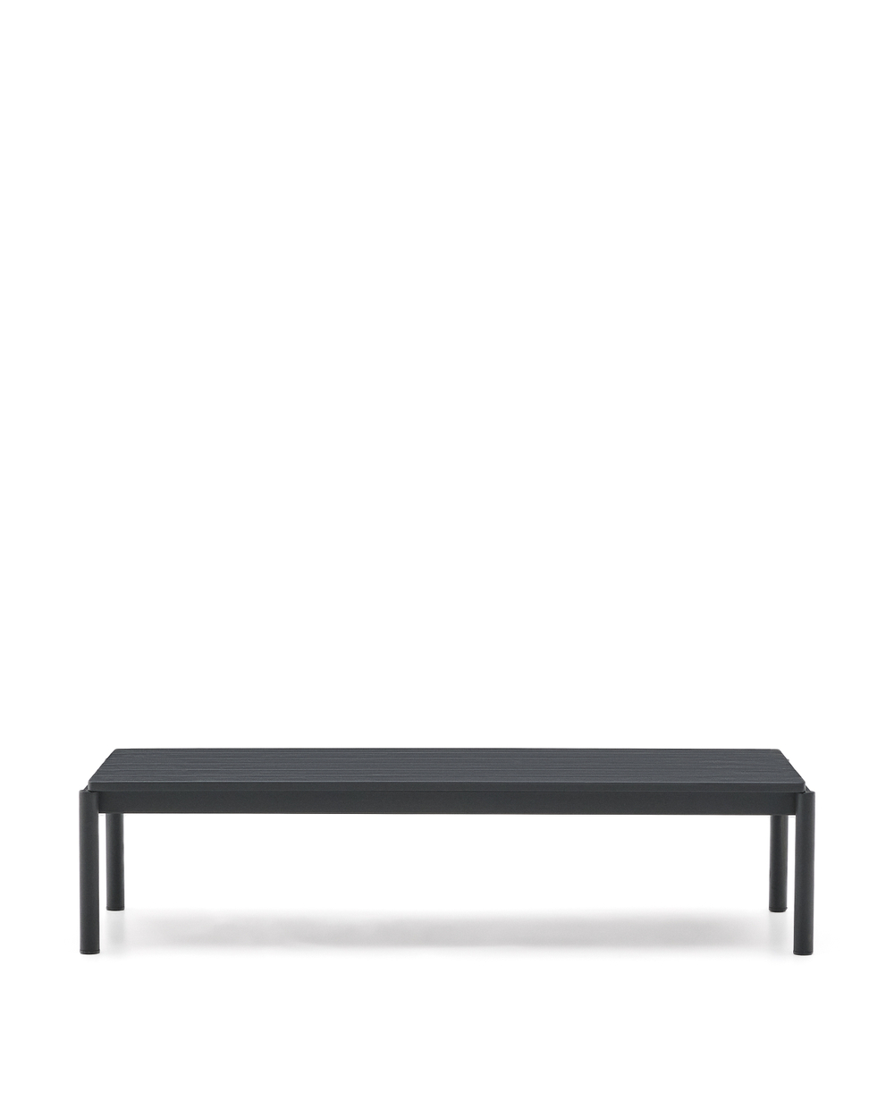 Журнальный столик Sorells из серого алюминия 63 x 149 см