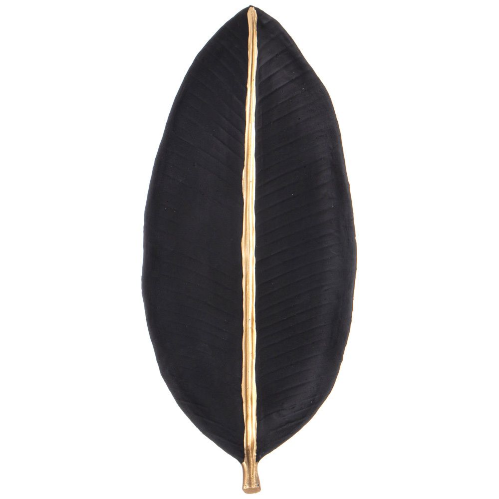 БЛЮДО ДЕКОРАТИВНОЕ "LEAF" ЦВЕТ:ЧЕРНЫЙ 32,5*14,5*3,5СМ