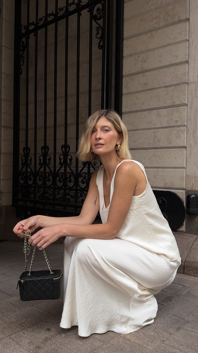 Юбка из шелка косого кроя макси кремовая