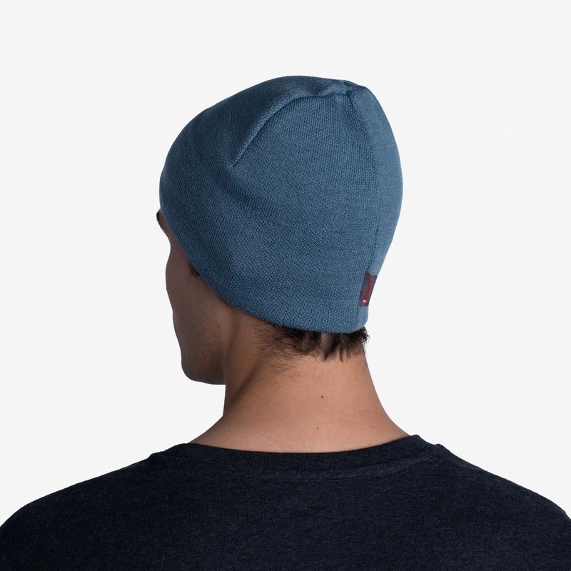 Шапка вязаная с флисом Buff Hat Knitted Polar Solid Dusty Blue Фото 3
