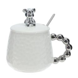 GAEM Кружка с крышкой и ложкой, 400 мл, L14 W10 H13 см, 2в.