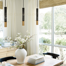 Подвесной светильник Cloyd CLARNET-A P1 / выс. 36 см - черн.мрамор (арт.10797)