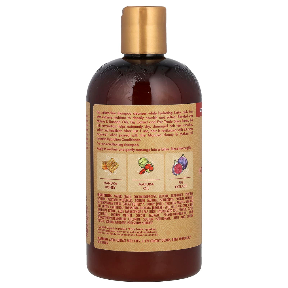 SheaMoisture, Manuka Honey & Mafura Oil, шампунь для интенсивного увлажнения, для очень сухой кожи, для поврежденных волос, 384 мл (13 жидк. унц.)