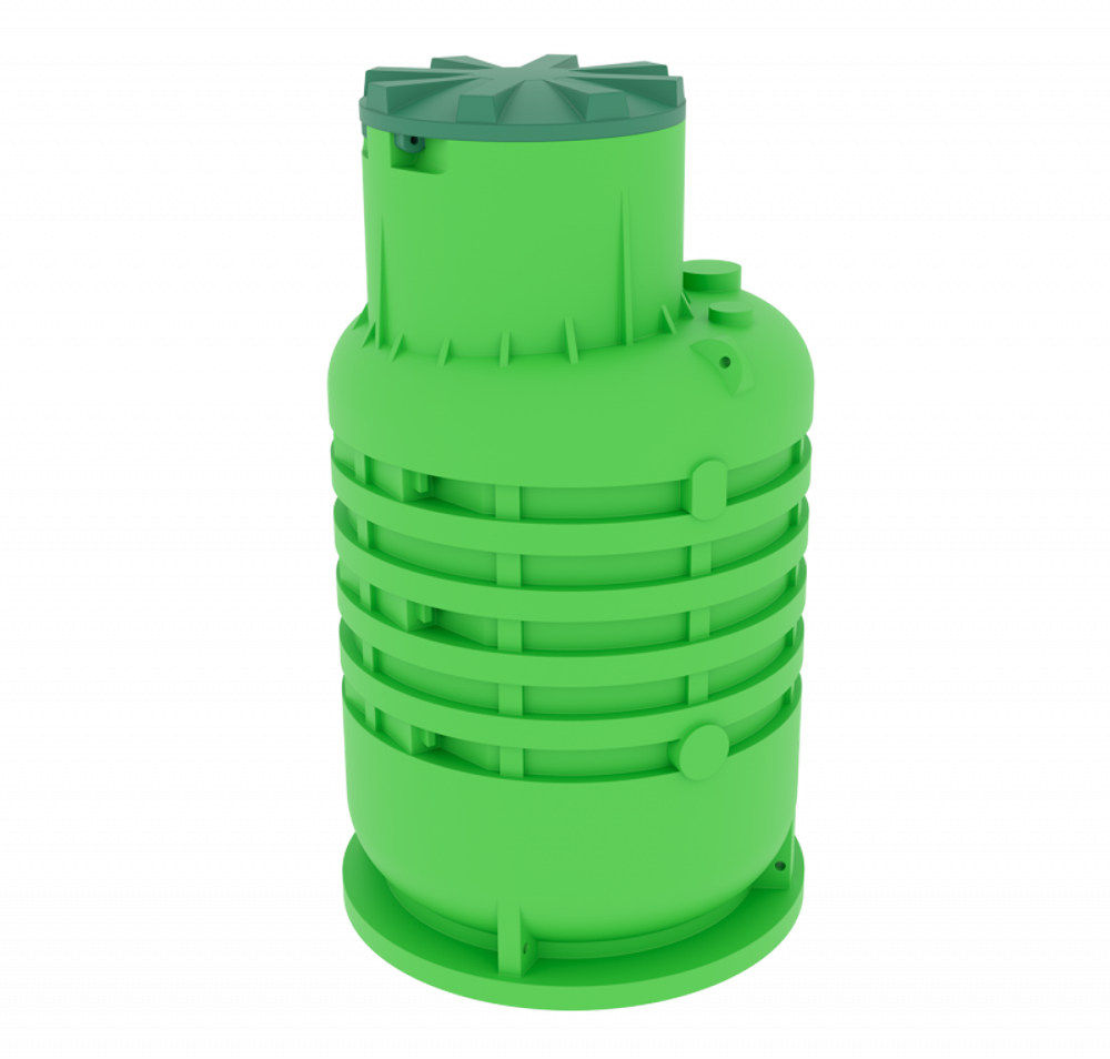 Кессон для скважины Мультпласт Термит 2-1 вертикальная (1270x1270x2270см;96кг;зеленый) - арт.555485.3