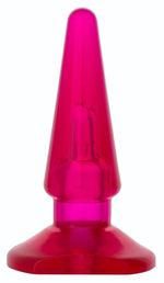 Розовая конусообразная анальная втулка BUTT PLUG - 9,5 см. (Цвет: розовый)