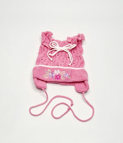 Шапочка детская для девочек, розовая