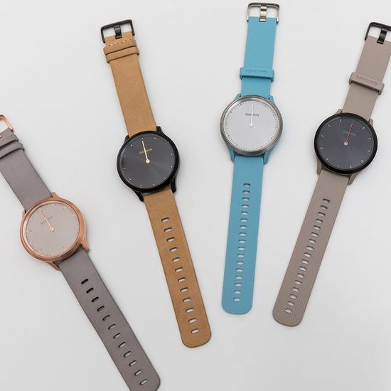 Умные часы Garmin Vívomove HR Premium розовое золото с бежевым кожаным ремешком 010-01850-09