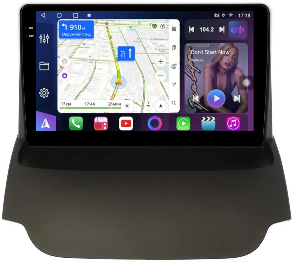 Магнитола для Ford EcoSport 2014-2017 - FarCar BM232M монитор 9.5" QLED на Android 14, TS10, 4+32Гб, CarPlay, 4G SIM-слот