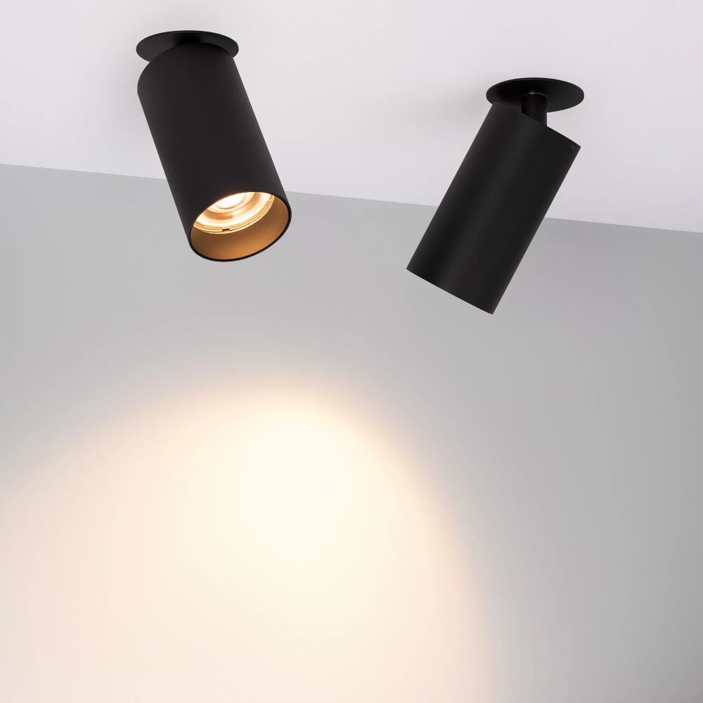 Светильник SP-GABI-BUILT-FLAP-R60-12W Warm3000 (BK, 60 deg, 230V) (Arlight, IP40 Металл, 5 лет) 052359