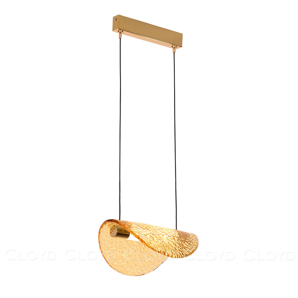 Подвесной светильник Cloyd CARUDO P1 / золото - янтарн. стекло (арт.11349)