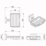 Мыльница Azario RINA, Хром (AZ-87009)