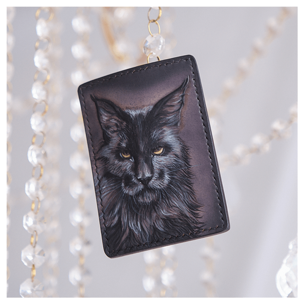 Кожаный картхолдер «Кысич»