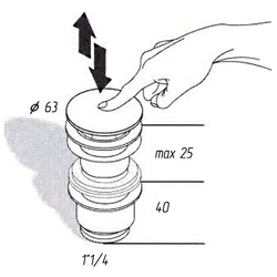 Донный клапан Migliore 17961 золото без перелива "click-clack" схема