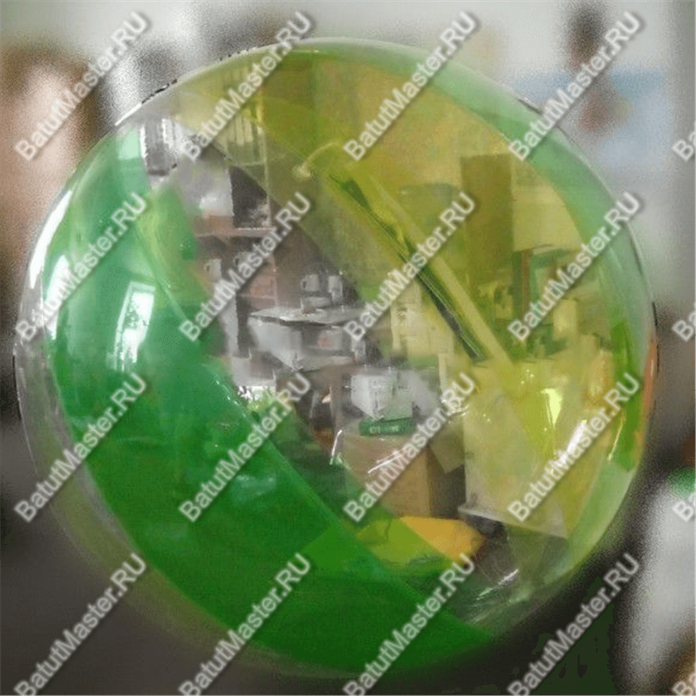 Аттракцион Водный шар ТПУ «Желто-зеленый» 1,5*1,5*1,5 м