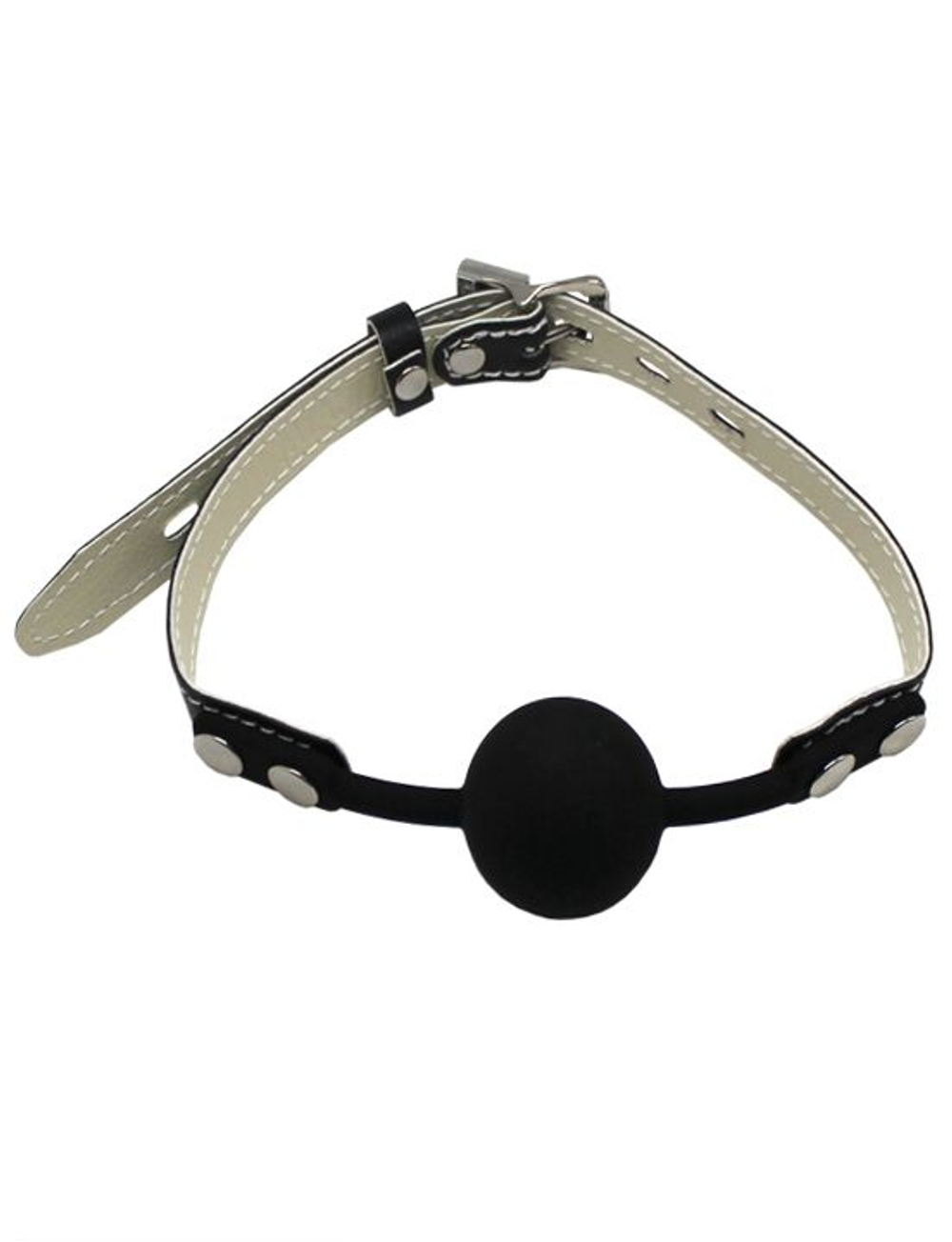 Черный силиконовый кляп с фиксацией и замочком (Цвет: черный)