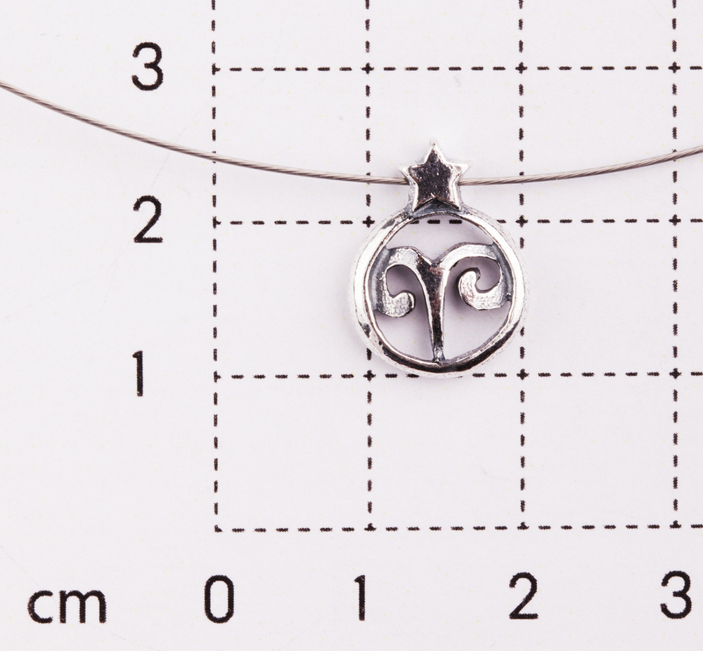 "Эриз" подвеска Овен в серебряном покрытии из коллекции "Зодиак" от Jenavi с замком карабин