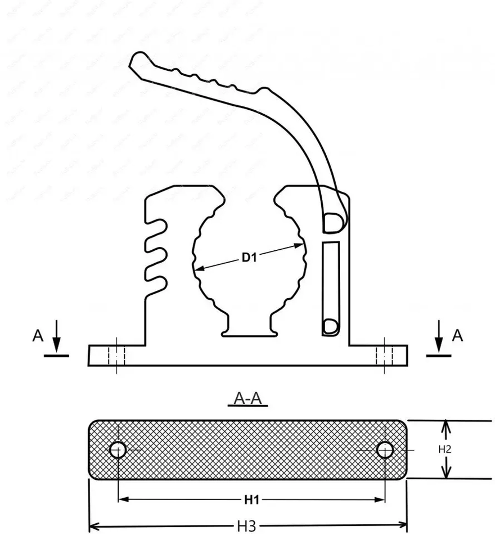 Крепеж универсальный, 55-70 продольный (Черный)