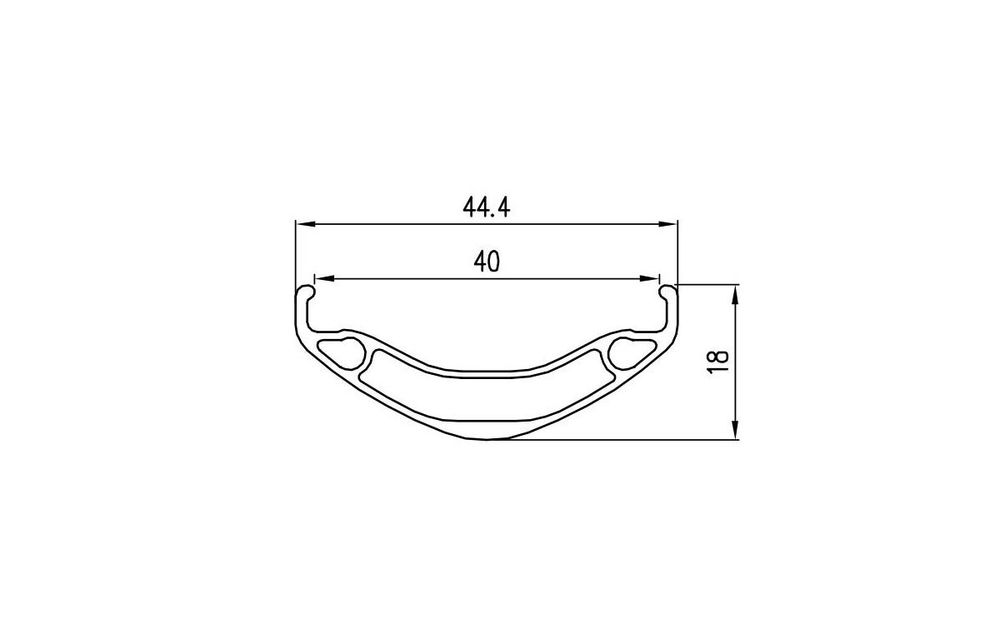 Обод 27,5&quot; ALEXRIMS алюминиевый, двойной, 36H, 584х40/45х19мм, A/V, анодированный, черный