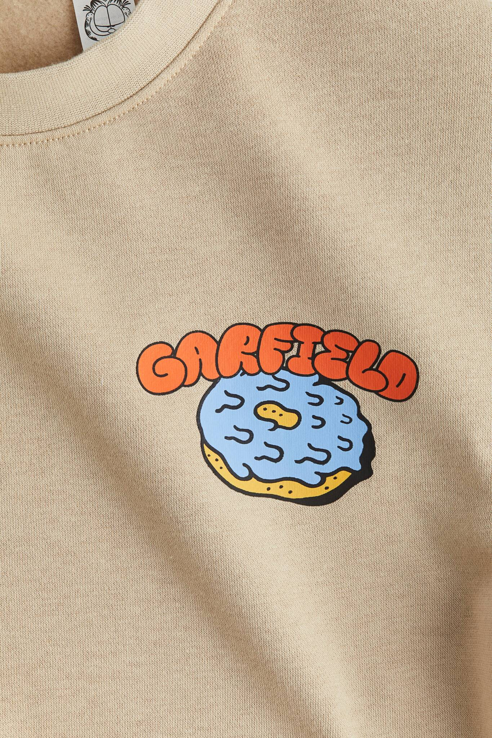 H&M Толстовка с принтом, бежевый