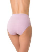 Высокие трусики с кружевными вставками на передней части (Размер: 4X) (Цвет: грязно-розовый)