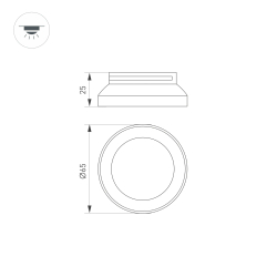 Вставка SP-POLO-R65 (WH, 3-3) (Arlight, Металл) 022650