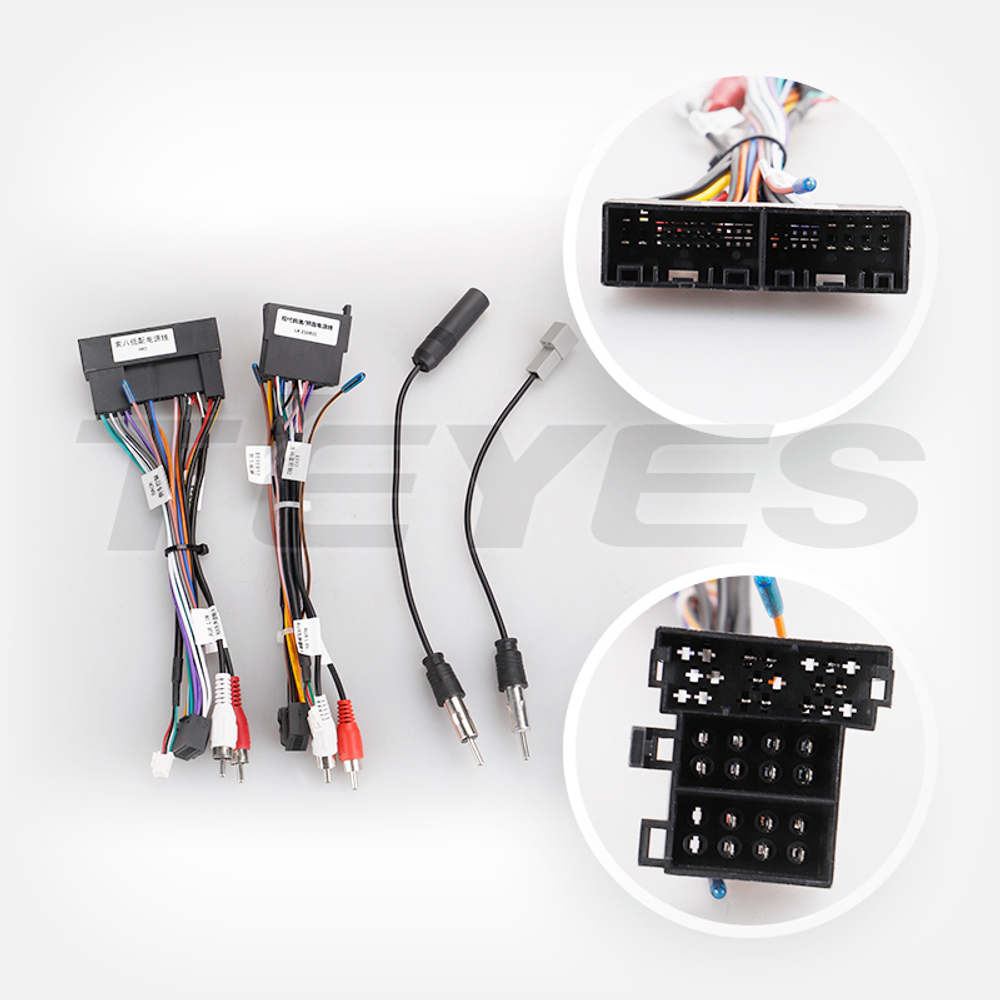 Комплект рамки с разъёмами 9" Hyundai i20 2009-2010 климат серебро