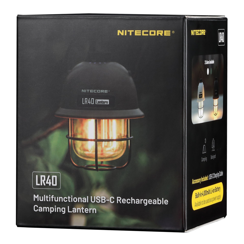 Фонарь светодиодный кемпинговый Nitecore LR40 G, 100 лм., аккумулятор