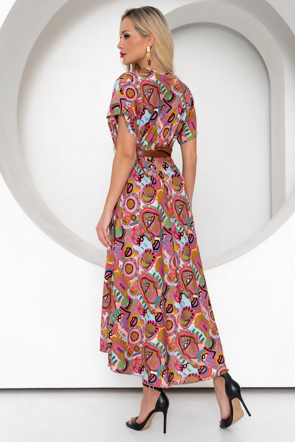 Платье Рада (розовый/принт) Р11-1166/2 Nikol (Акция)