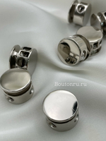 Фиксатор для шнура плоский серебристый