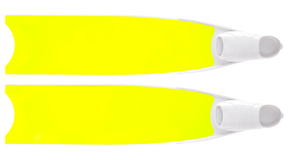 Лопасти Leaderfins Neon Yellow Ice (стеклотекстолит) желтые, с белой отбортовкой, без наклейки, 20°