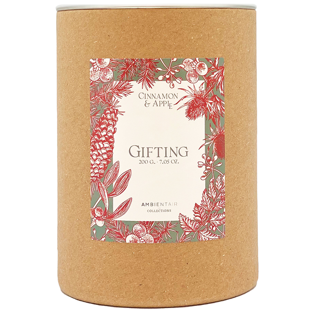 Свеча ароматическая gifting, Корица и яблоко, 40 ч