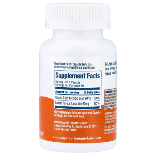 Bariatric Fusion, железо и витамин C, 60 капсул