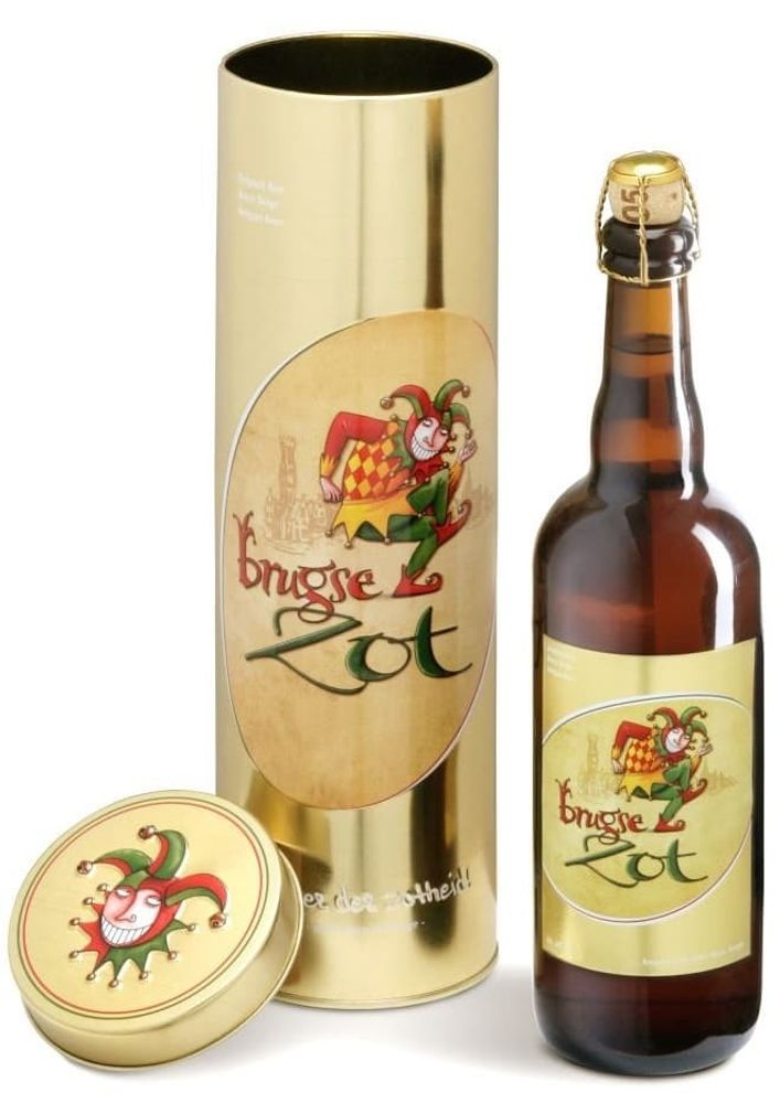 Пиво в Подарочной Упаковке Брюгсе Зот Блонд / Brugse Zot Blond 0.75 - в тубе