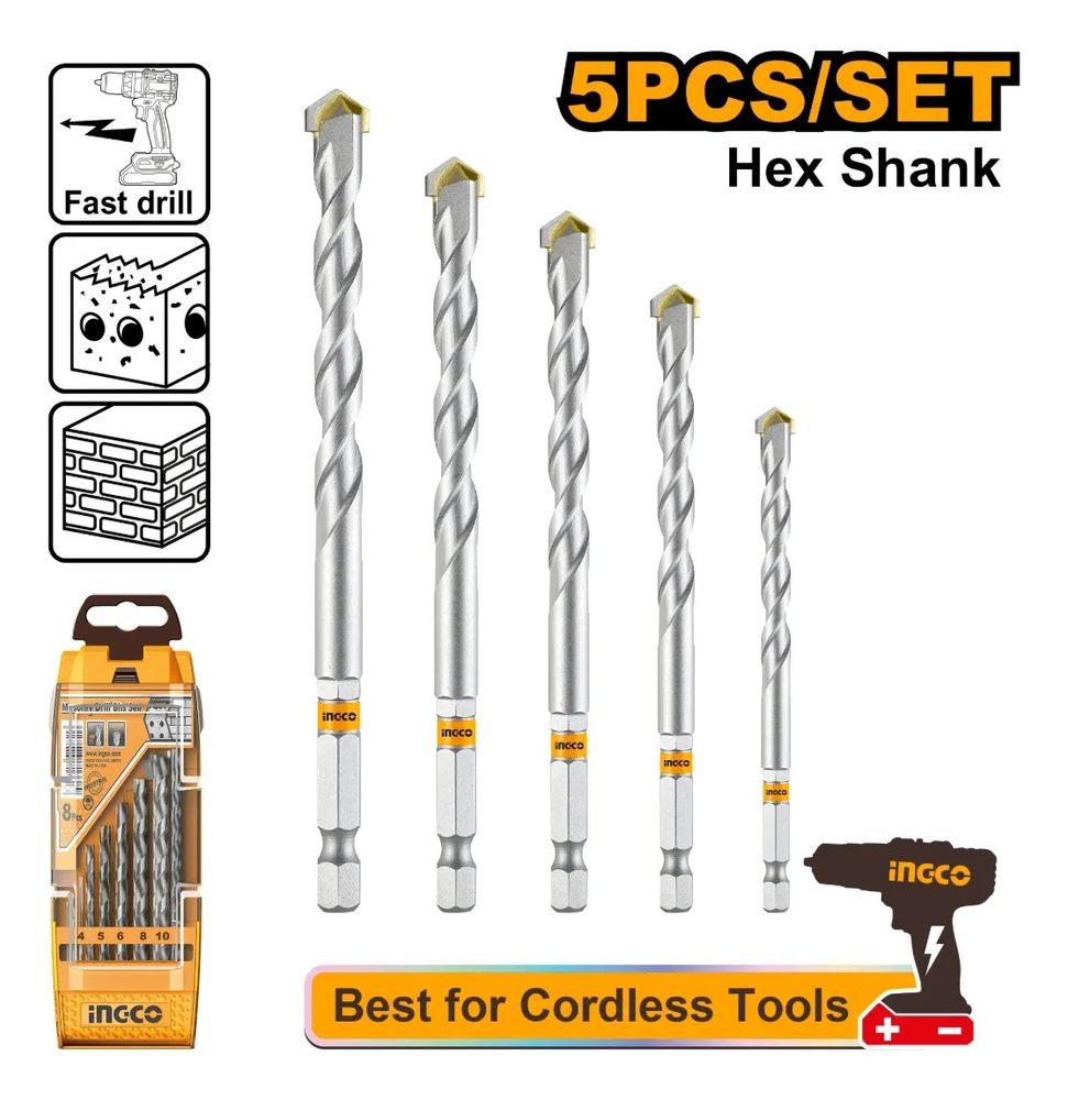 Набор сверл по бетону INGCO AKDB6055 5 шт.