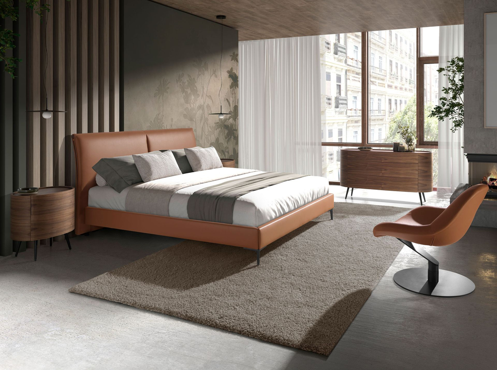 Овальная прикроватная тумбочка AC2001NS /7074