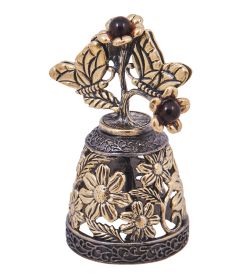AM-4154 Колокольчик «Бабочки» (латунь, янтарь)