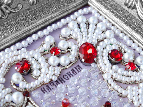 ЖС-5-СК Набор для вышивания хрустальными камнями Богородица Казанская (красный)