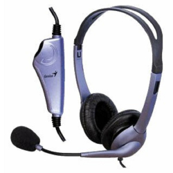 Гарнитура Genius Headset HS-04S, Stereo, 1x mini jack 3.5mm, blue