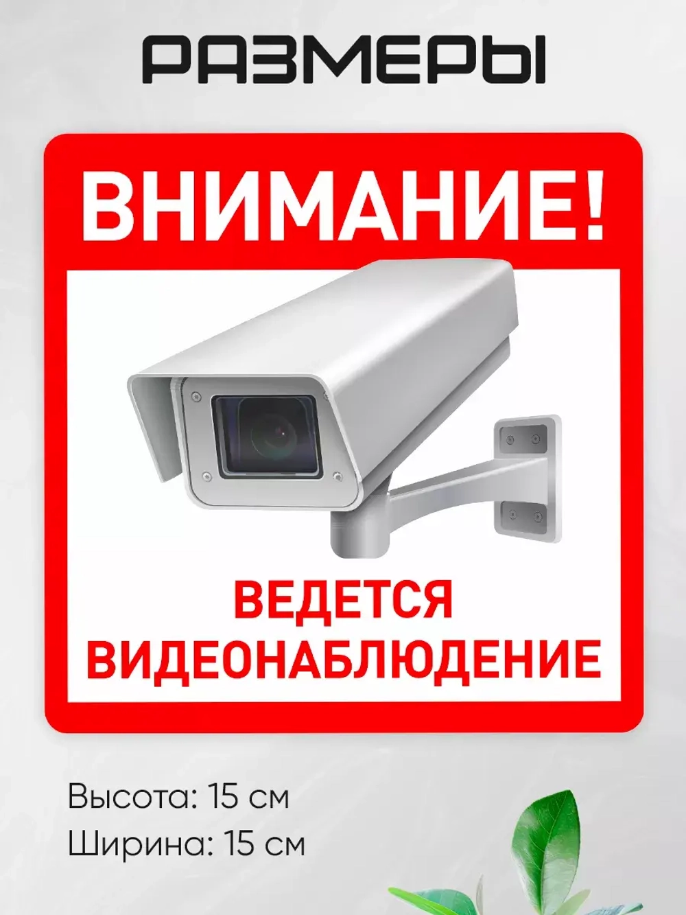 Наклейка Ведется видеонаблюдение набор 2 шт.