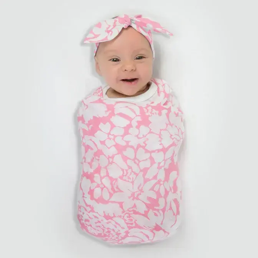 SwaddleDesigns Пеленка маркизет - Lush Botanical, Pink